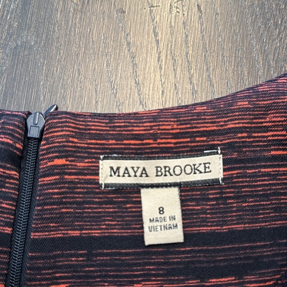 🟣 MAYA BROOKE SLEEVELESS DRESS SIZE 8 - Picture 5 of 6